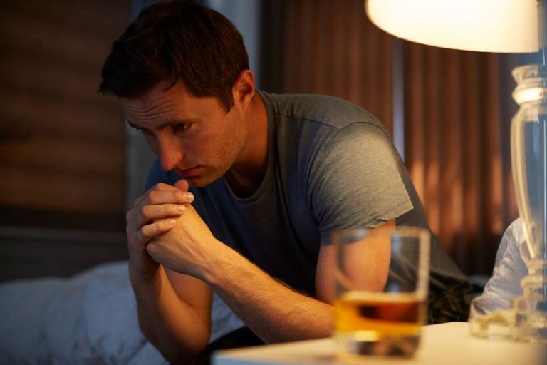 a man decided to drink alcohol to calm down his anxiety