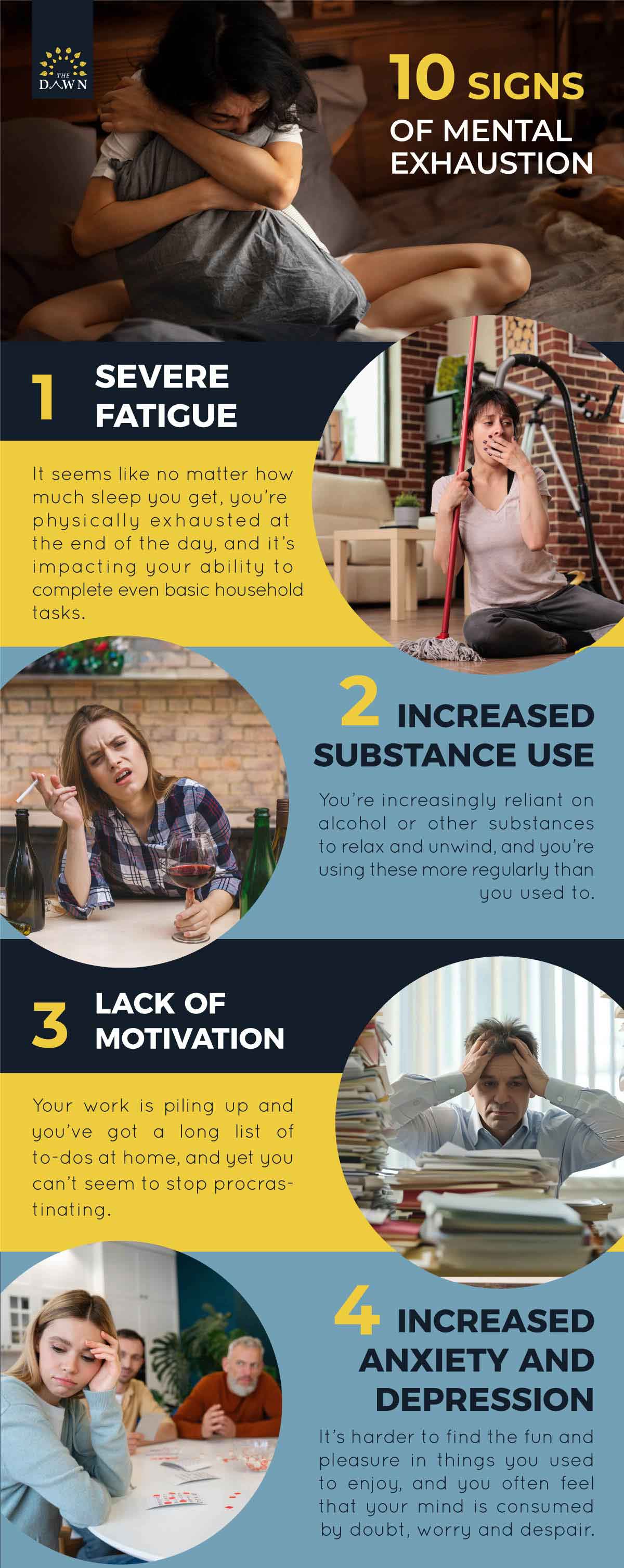 Infographic - 10 Signs of Mental Health Exhaustion 1